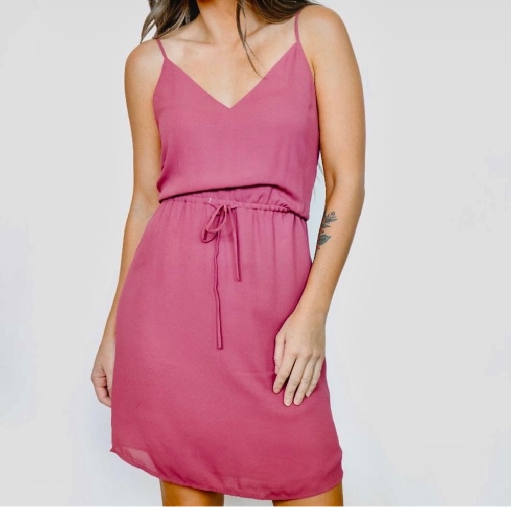 BABATON | XXS Casimir slip mini dress | deep mauve rose
